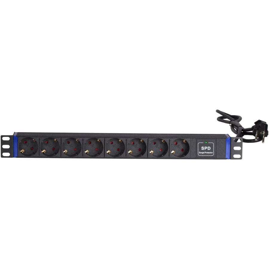 19 Zoll Steckdosenleiste, Surge Protection Device, 8-fach
