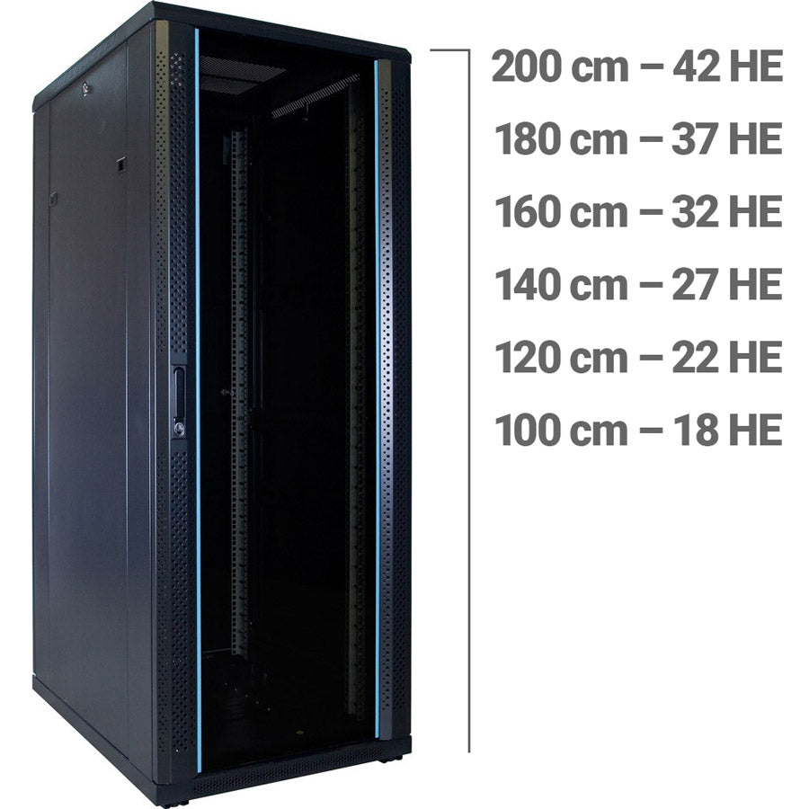 19 Zoll Serverschrank für Heimkino-Technik, 800 mm Tiefe