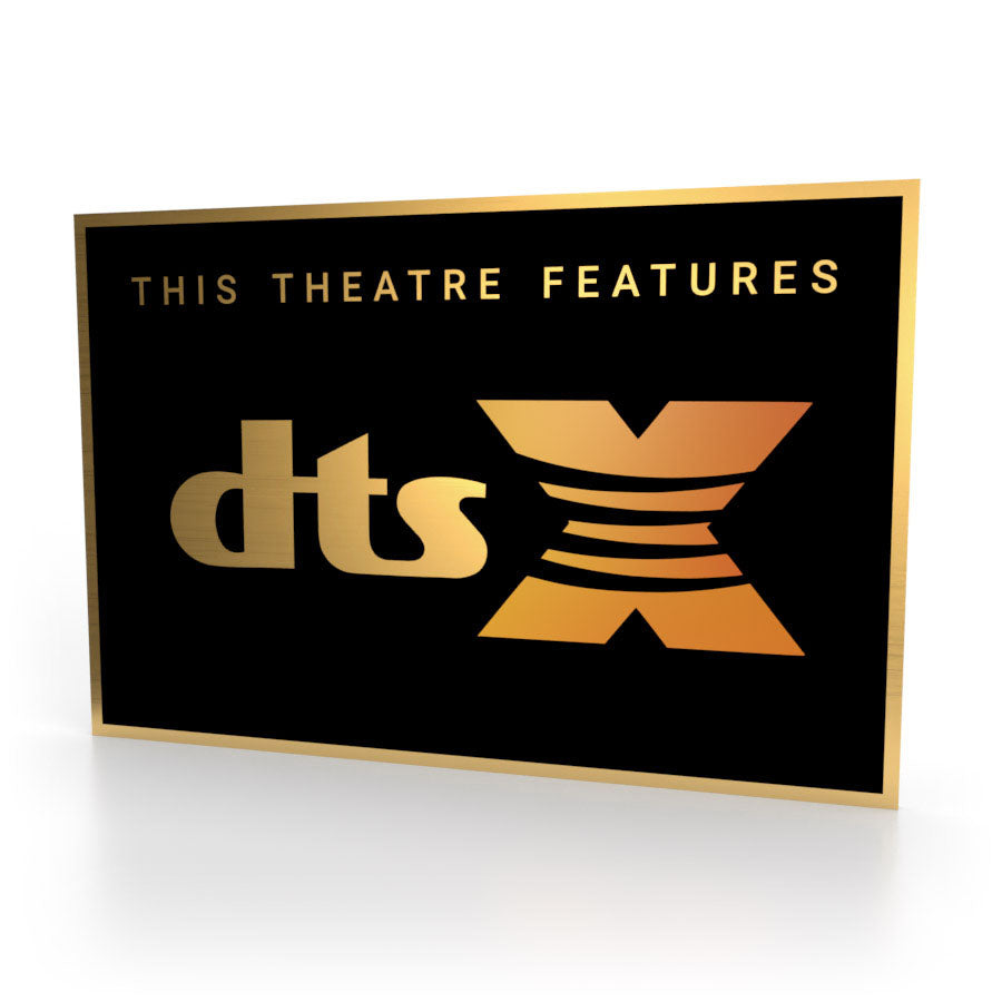 DTS:X Legacy-Logo Heimkino-Schild (2. WAHL)