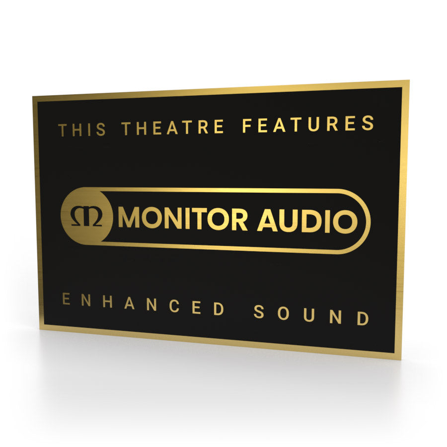 Monitor Audio Heimkino-Schild