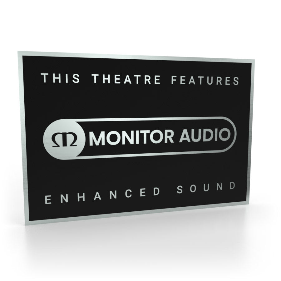 Monitor Audio Heimkino-Schild